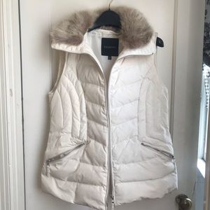 Talbots Down Fur-Collar Puffer Vest